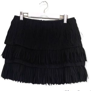 Zara Woman Fringe Mini Skirt New